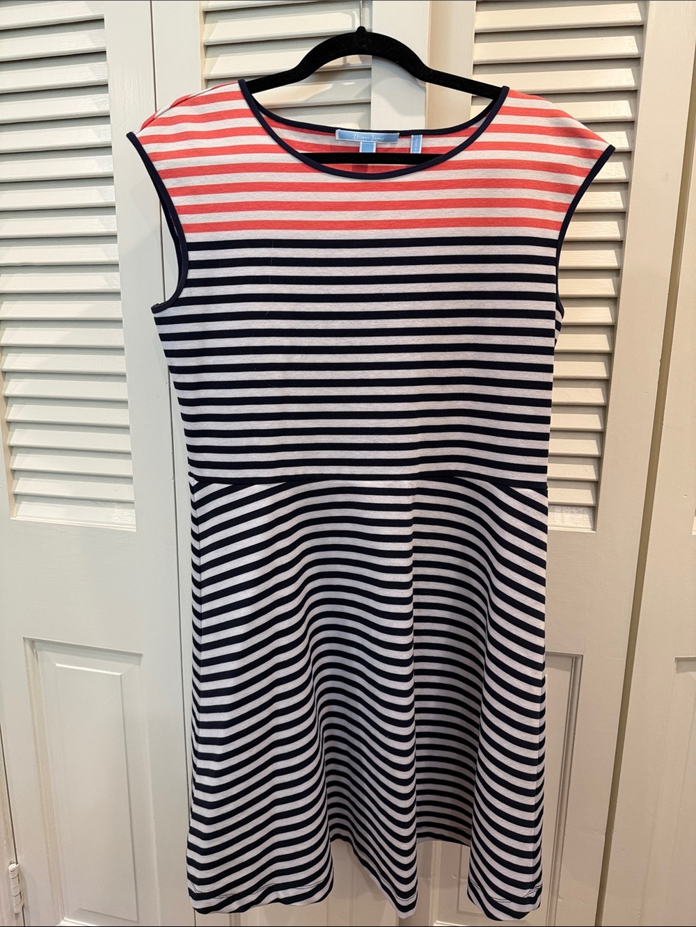 Draper James Striped Knit Fit & Flare Dress